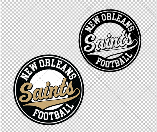 New Orleans Saints Circle 2002 002, Svg, Dxf, Eps, Png - SvgShopArt