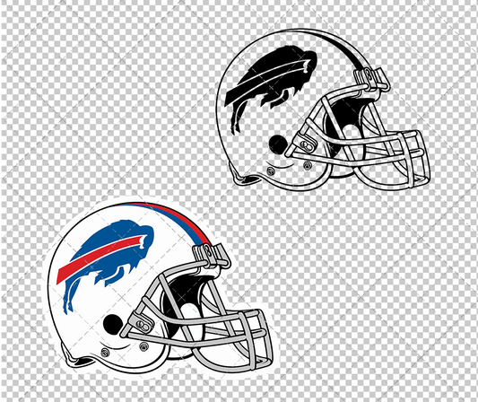 Buffalo Bills Helmet 1974 004, Svg, Dxf, Eps, Png - SvgShopArt