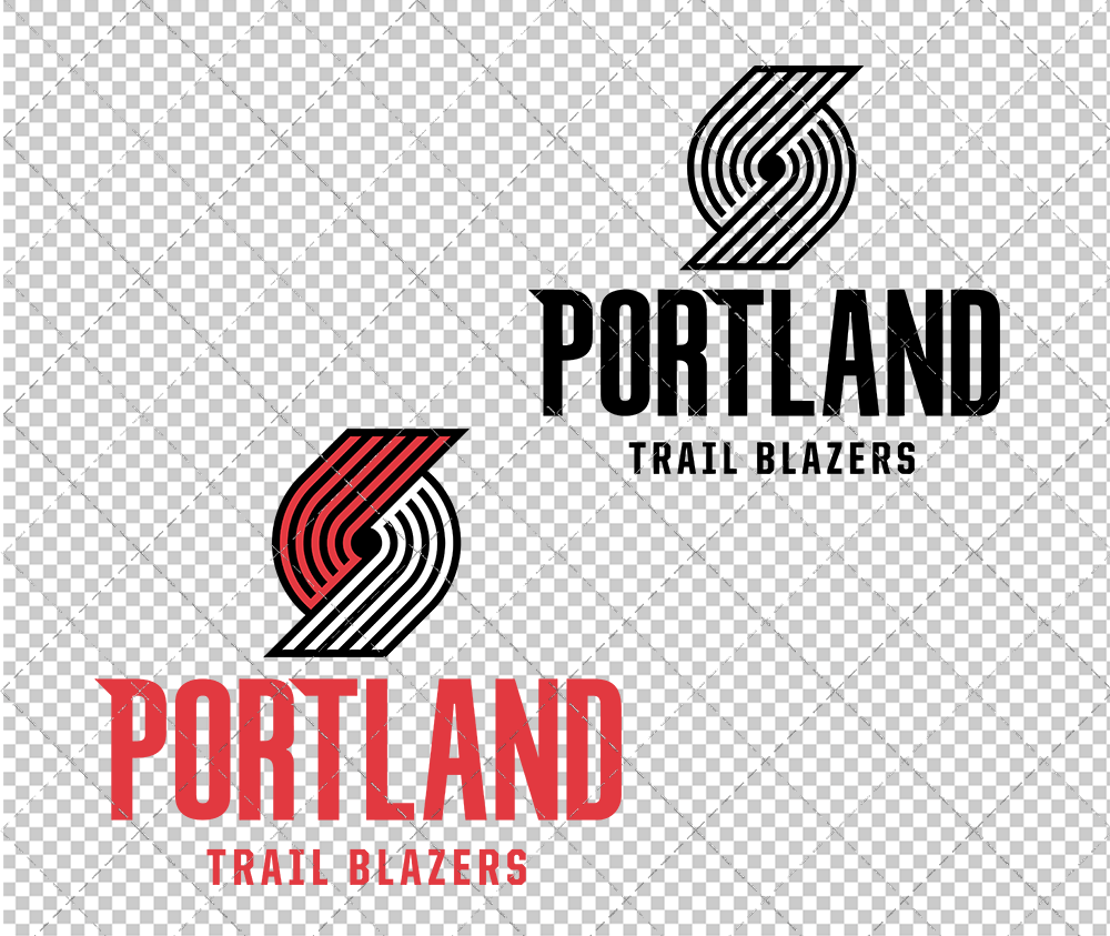 Portland Trail Blazers Secondary 2017 002, Svg, Dxf, Eps, Png - SvgShopArt