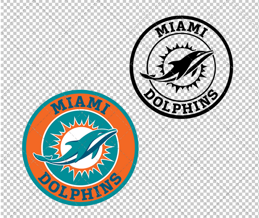 Miami Dolphins Circle 2018, Svg, Dxf, Eps, Png - SvgShopArt