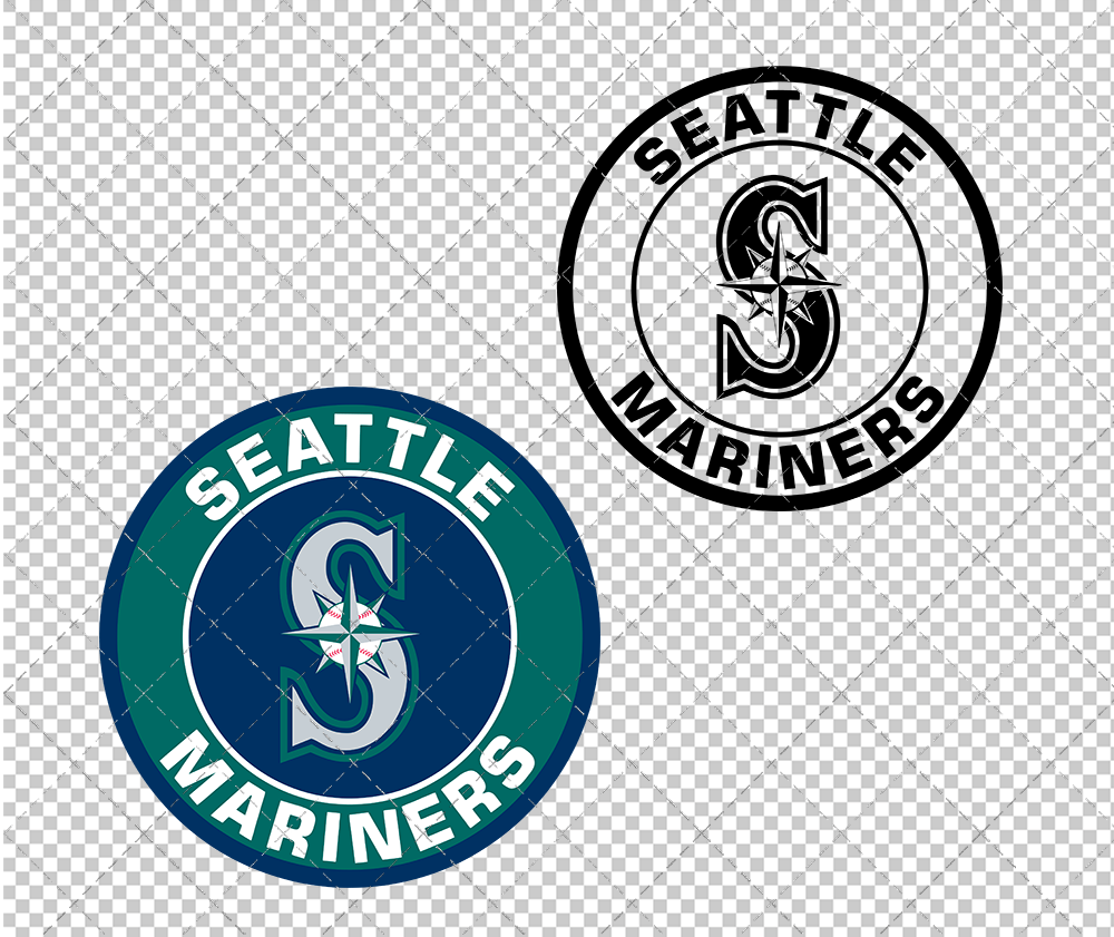 Seattle Mariners Circle 1993, Svg, Dxf, Eps, Png - SvgShopArt