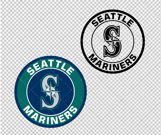 Seattle Mariners Circle 1993, Svg, Dxf, Eps, Png - SvgShopArt