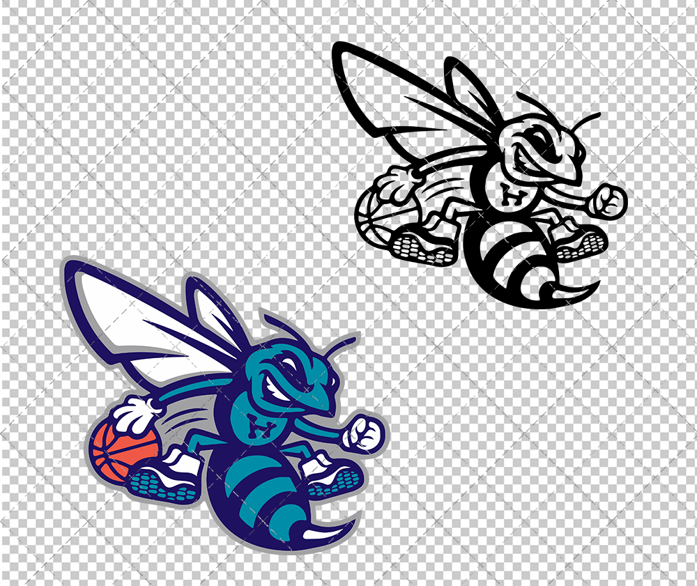 Charlotte Hornets Mascot Hugo 2014 004, Svg, Dxf, Eps, Png - SvgShopArt