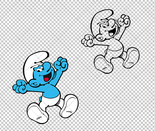 Smurfs - The Smurfs, Svg, Dxf, Eps, Png - SvgShopArt