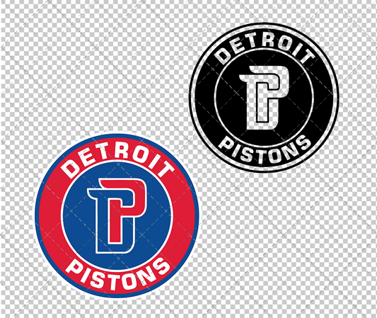 Detroit Pistons Circle 2017, Svg, Dxf, Eps, Png - SvgShopArt