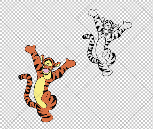 Tigger - Winnie The Pooh 003, Svg, Dxf, Eps, Png - SvgShopArt