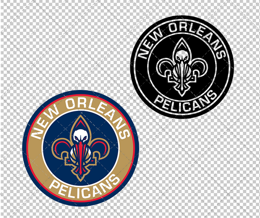 New Orleans Pelicans Circle 2013, Svg, Dxf, Eps, Png - SvgShopArt