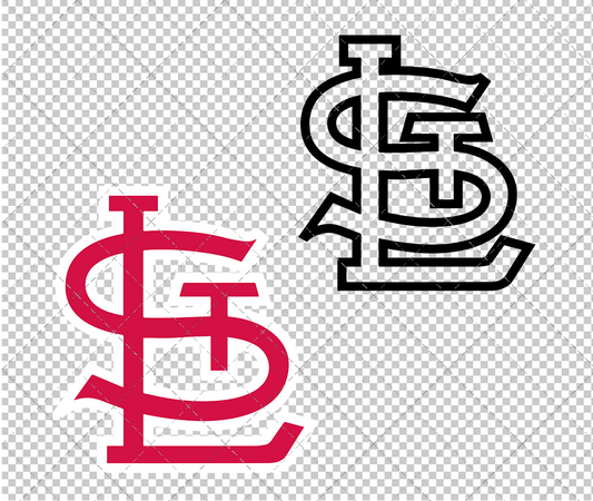 St. Louis Cardinals Cap 1956, Svg, Dxf, Eps, Png - SvgShopArt