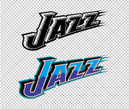 Utah Jazz Wordmark 1996, Svg, Dxf, Eps, Png - SvgShopArt