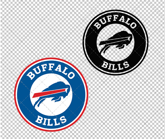 Buffalo Bills Circle 1974 004, Svg, Dxf, Eps, Png - SvgShopArt