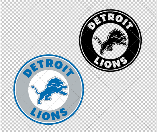 Detroit Lions Circle 2017 002, Svg, Dxf, Eps, Png - SvgShopArt