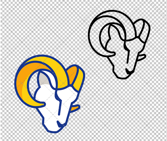 Los Angeles Rams Alternate 2020, Svg, Dxf, Eps, Png - SvgShopArt