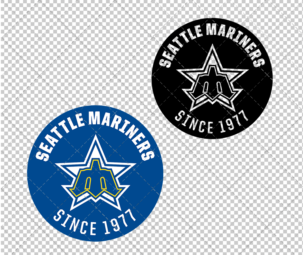 Seattle Mariners Circle 1981, Svg, Dxf, Eps, Png - SvgShopArt