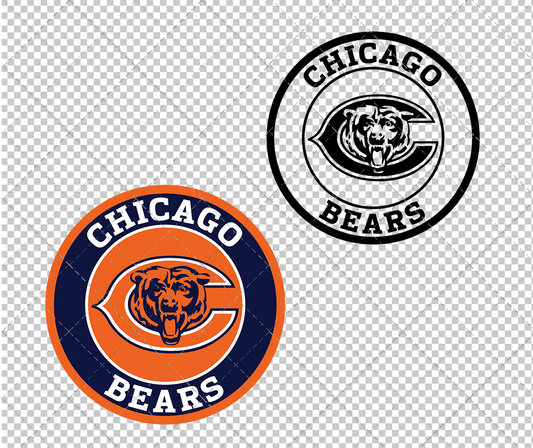 Chicago Bears Circle 2000 003, Svg, Dxf, Eps, Png - SvgShopArt