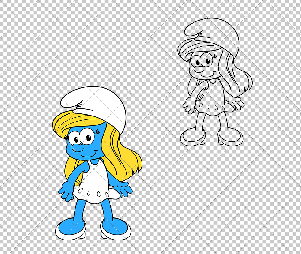 Smurfette - The Smurfs 003, Svg, Dxf, Eps, Png – SvgShopArt