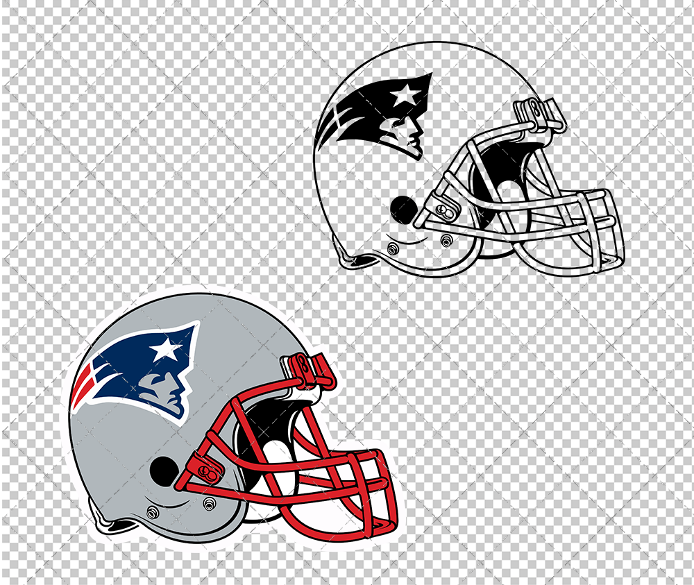 New England Patriots Helmet 2000 002, Svg, Dxf, Eps, Png - SvgShopArt