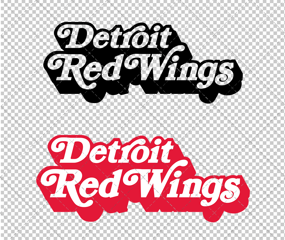 Detroit Red Wings Wordmark 1974, Svg, Dxf, Eps, Png - SvgShopArt