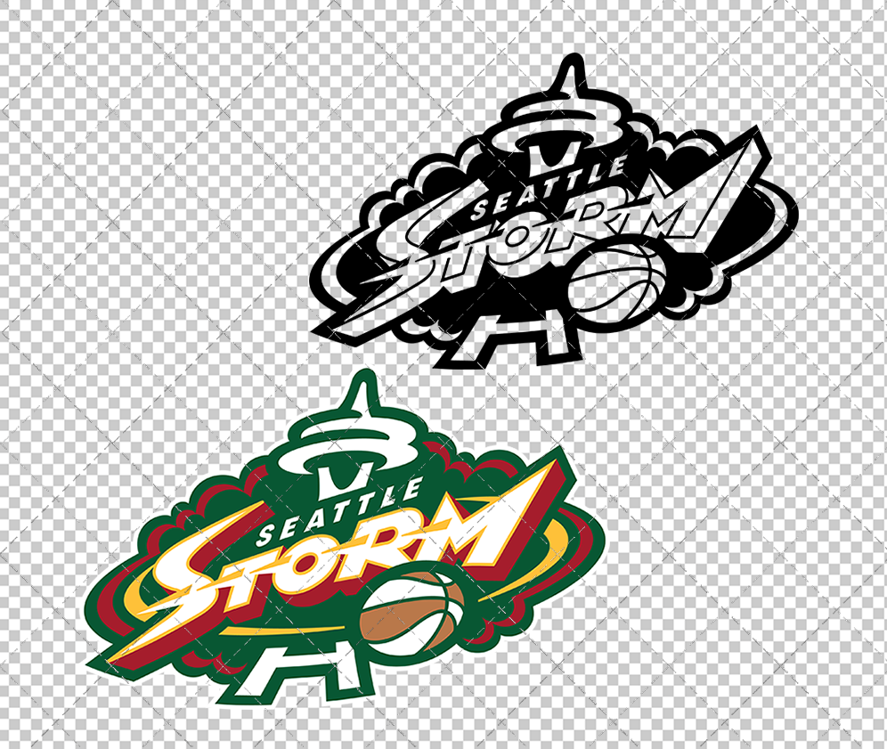 Seattle Storm 2000, Svg, Dxf, Eps, Png - SvgShopArt