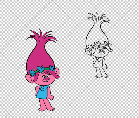 Poppy - Trolls, Svg, Dxf, Eps, Png - SvgShopArt