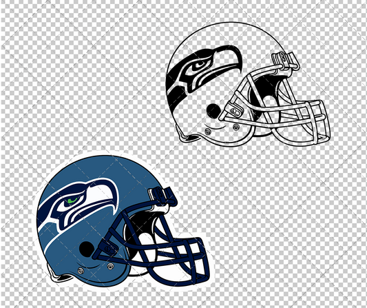 Seattle Seahawks Helmet 2002 002, Svg, Dxf, Eps, Png - SvgShopArt