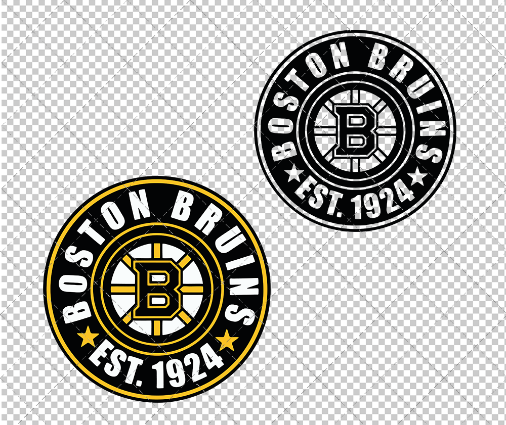 Boston Bruins Circle 2007 007, Svg, Dxf, Eps, Png - SvgShopArt