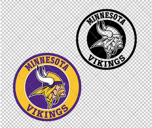 Minnesota Vikings Circle 2013 002, Svg, Dxf, Eps, Png - SvgShopArt