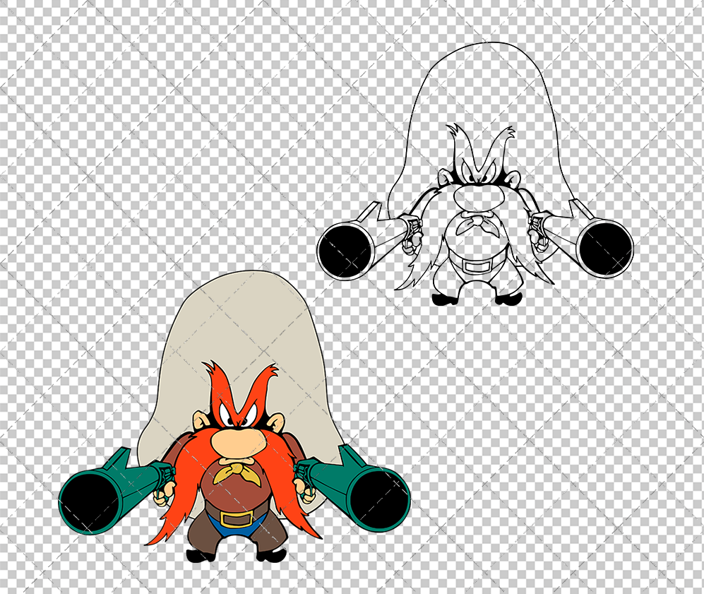 Yosemite Sam - Looney Tunes 003, Svg, Dxf, Eps, Png - SvgShopArt