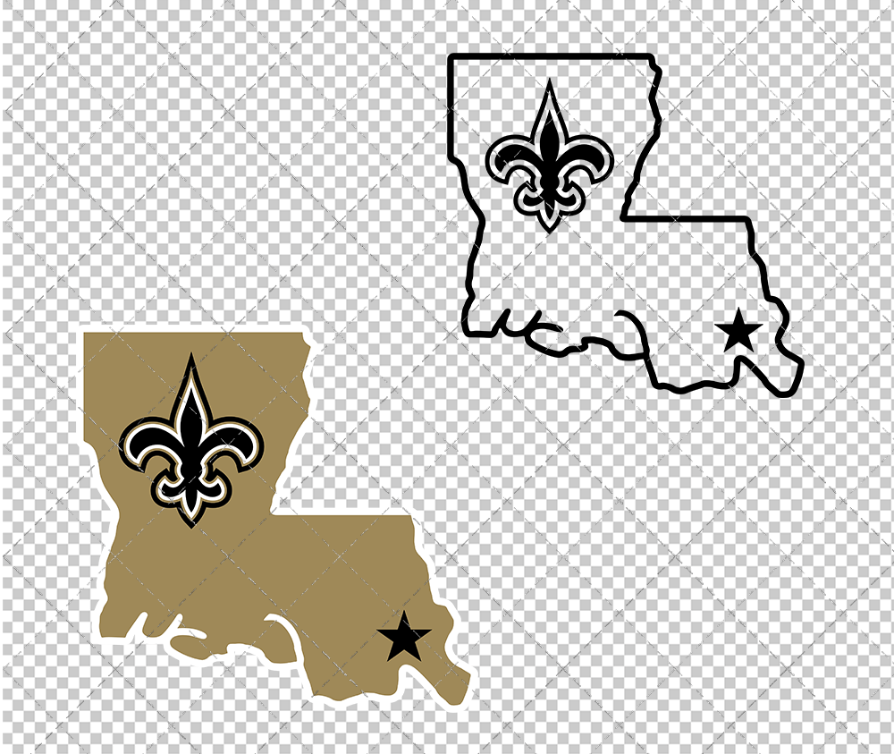 New Orleans Saints Alternate 2000 002, Svg, Dxf, Eps, Png - SvgShopArt