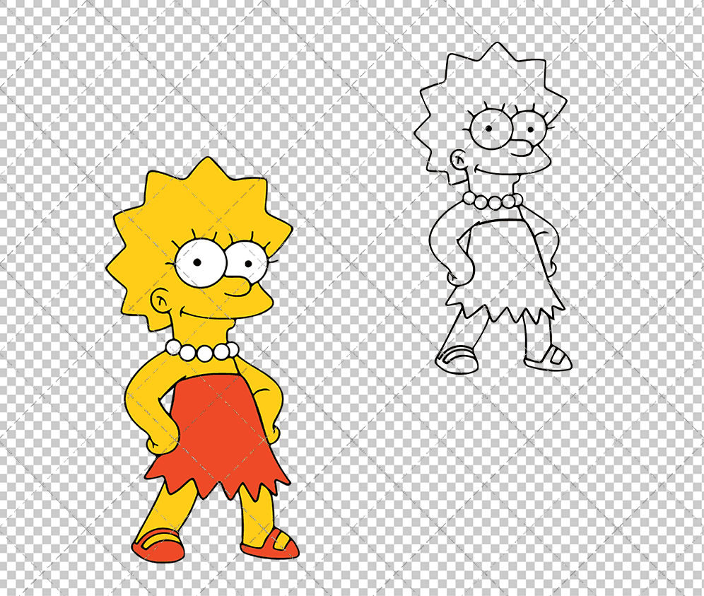 Lisa Simpsons - The Simpsons 002, Svg, Dxf, Eps, Png - SvgShopArt