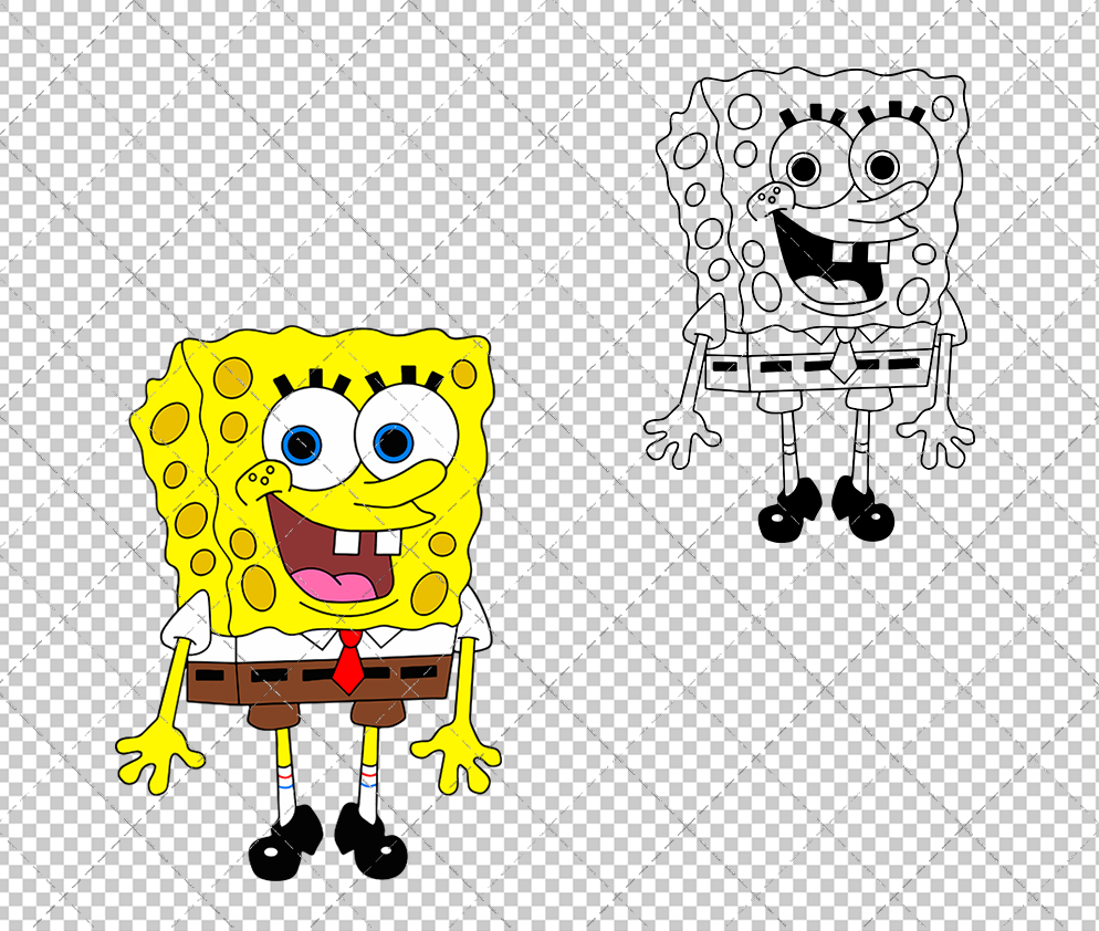 SpongeBob SquarePants 002, Svg, Dxf, Eps, Png - SvgShopArt