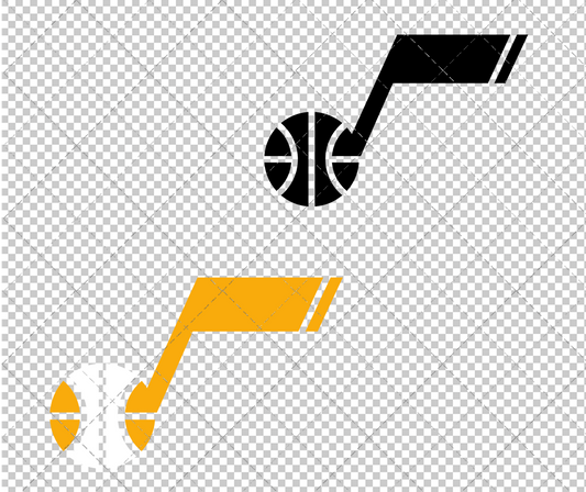 Utah Jazz Alternate 1979 002, Svg, Dxf, Eps, Png - SvgShopArt