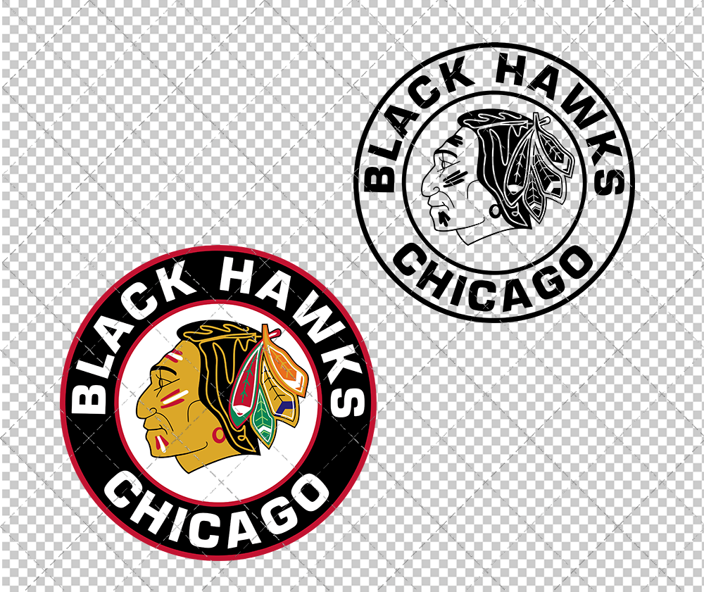 Chicago Blackhawks Alternate 1957 002, Svg, Dxf, Eps, Png - SvgShopArt