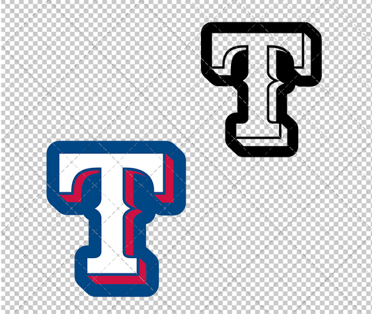 Texas Rangers Concept 2003 002, Svg, Dxf, Eps, Png - SvgShopArt