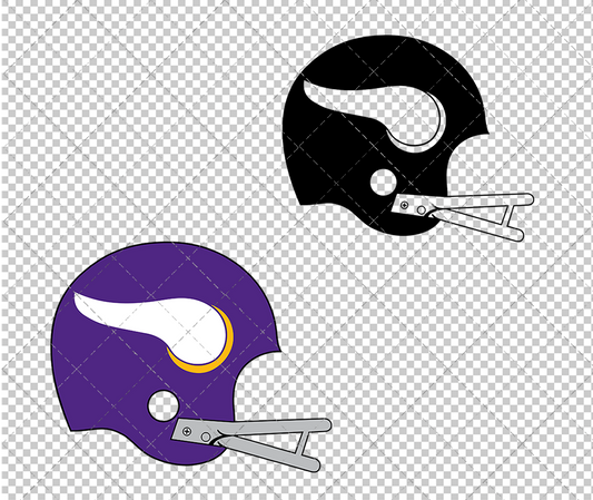 Minnesota Vikings Helmet 1961, Svg, Dxf, Eps, Png - SvgShopArt