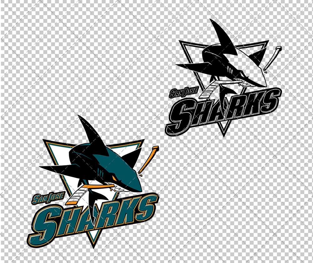 San Jose Sharks Alternate 2007 002, Svg, Dxf, Eps, Png - SvgShopArt