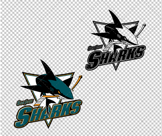 San Jose Sharks Alternate 2007 002, Svg, Dxf, Eps, Png - SvgShopArt