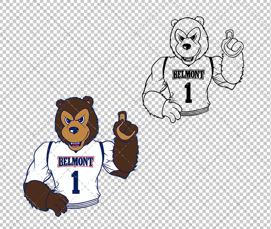 Belmont Bruins Mascot 2013, Svg, Dxf, Eps, Png - SvgShopArt