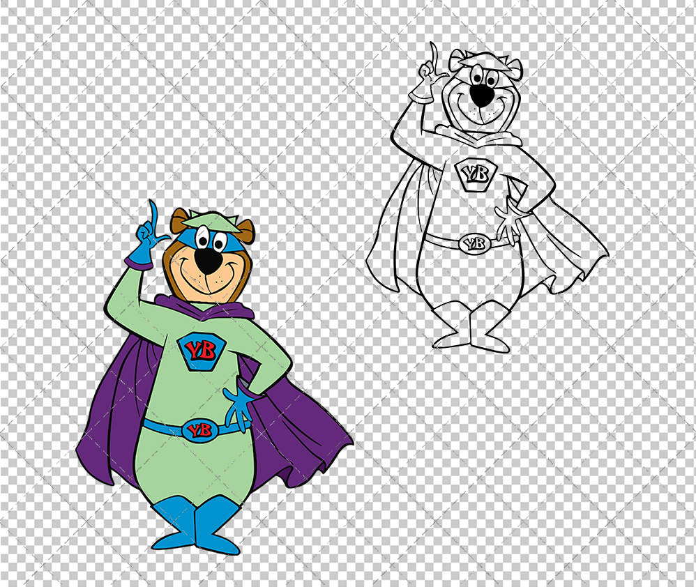 Yogi Bear 002, Svg, Dxf, Eps, Png - SvgShopArt