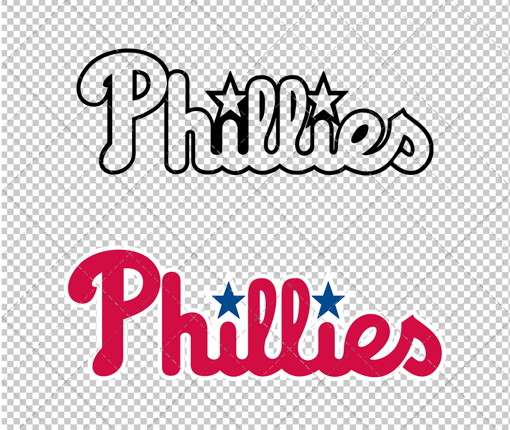 Philadelphia Phillies Wordmark 2019, Svg, Dxf, Eps, Png - SvgShopArt