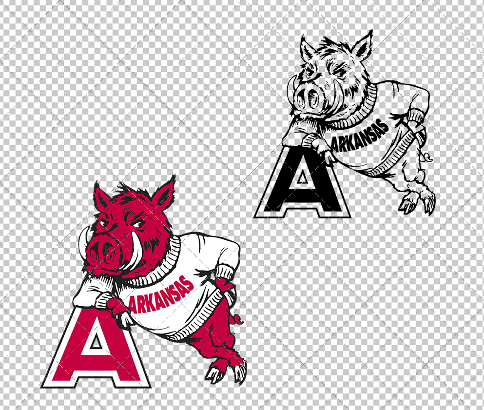 Arkansas Razorbacks Alternate 1958, Svg, Dxf, Eps, Png - SvgShopArt