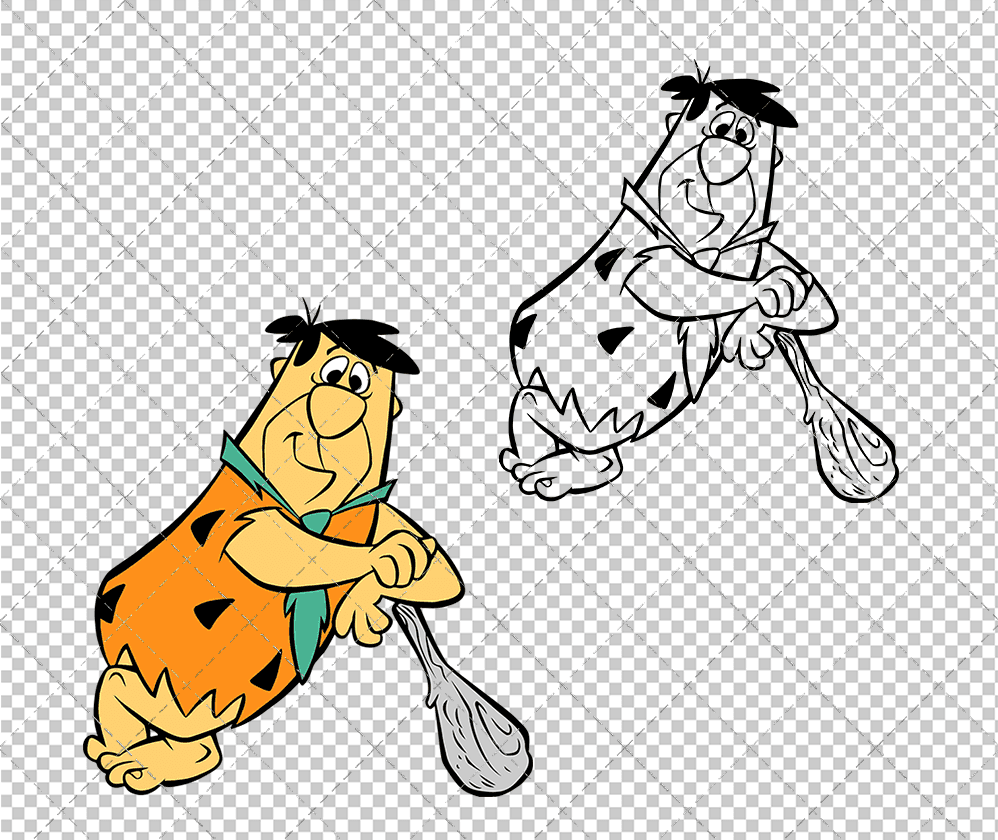 Fred Flintstone - The Flintstone, Svg, Dxf, Eps, Png - SvgShopArt