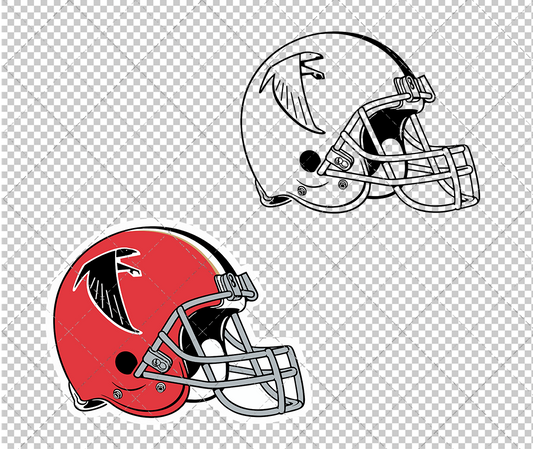 Atlanta Falcons Helmet 1966 004, Svg, Dxf, Eps, Png - SvgShopArt