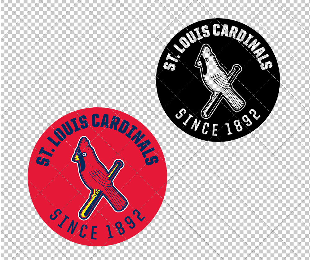 St. Louis Cardinals Circle 1948, Svg, Dxf, Eps, Png - SvgShopArt