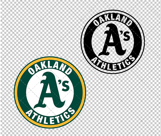 Oakland Athletics Circle 1993, Svg, Dxf, Eps, Png - SvgShopArt