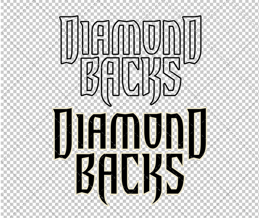 Arizona Diamondbacks Wordmark 2008, Svg, Dxf, Eps, Png - SvgShopArt
