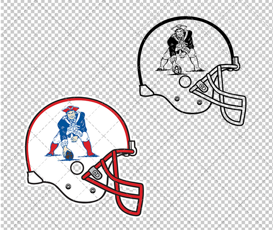 New England Patriots Helmet 1991, Svg, Dxf, Eps, Png - SvgShopArt