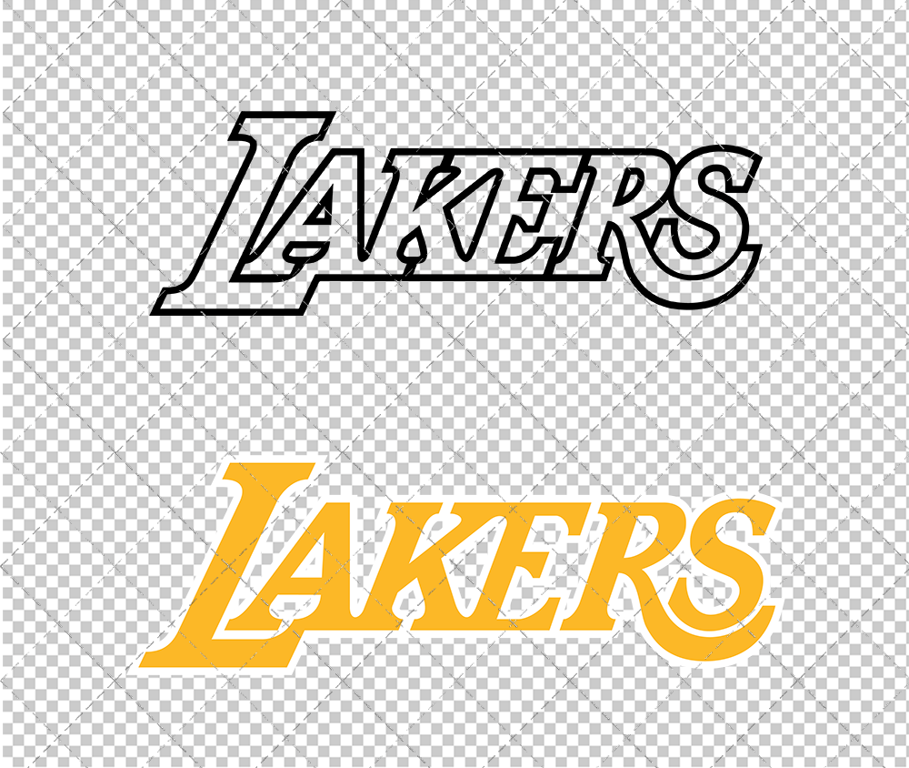 Los Angeles Lakers Jersey 2001 002, Svg, Dxf, Eps, Png - SvgShopArt