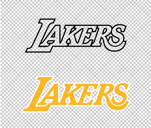 Los Angeles Lakers Jersey 2001 002, Svg, Dxf, Eps, Png - SvgShopArt