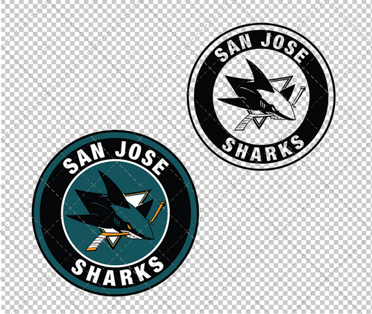 San Jose Sharks Circle 2007, Svg, Dxf, Eps, Png - SvgShopArt