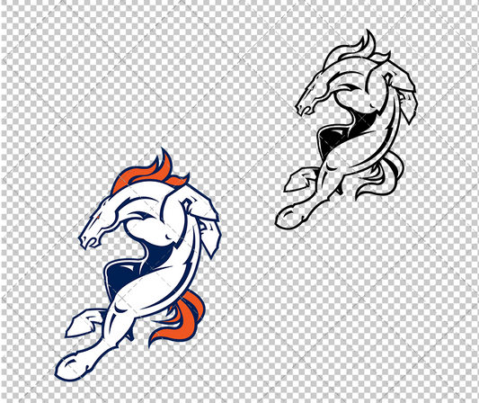 Denver Broncos Alternate 1997, Svg, Dxf, Eps, Png - SvgShopArt